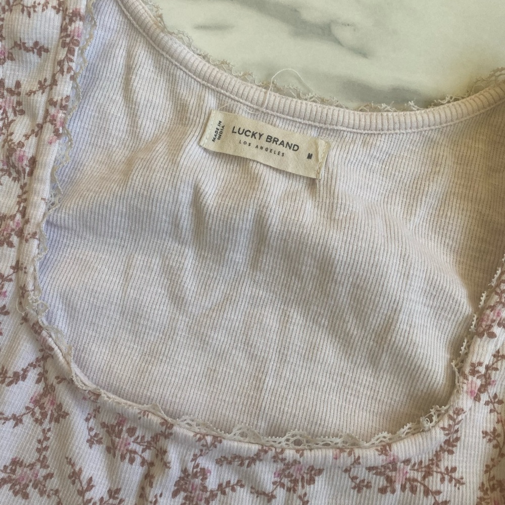 Lucky Brand Touch of Lace Tank Top - Picture 2 of 4